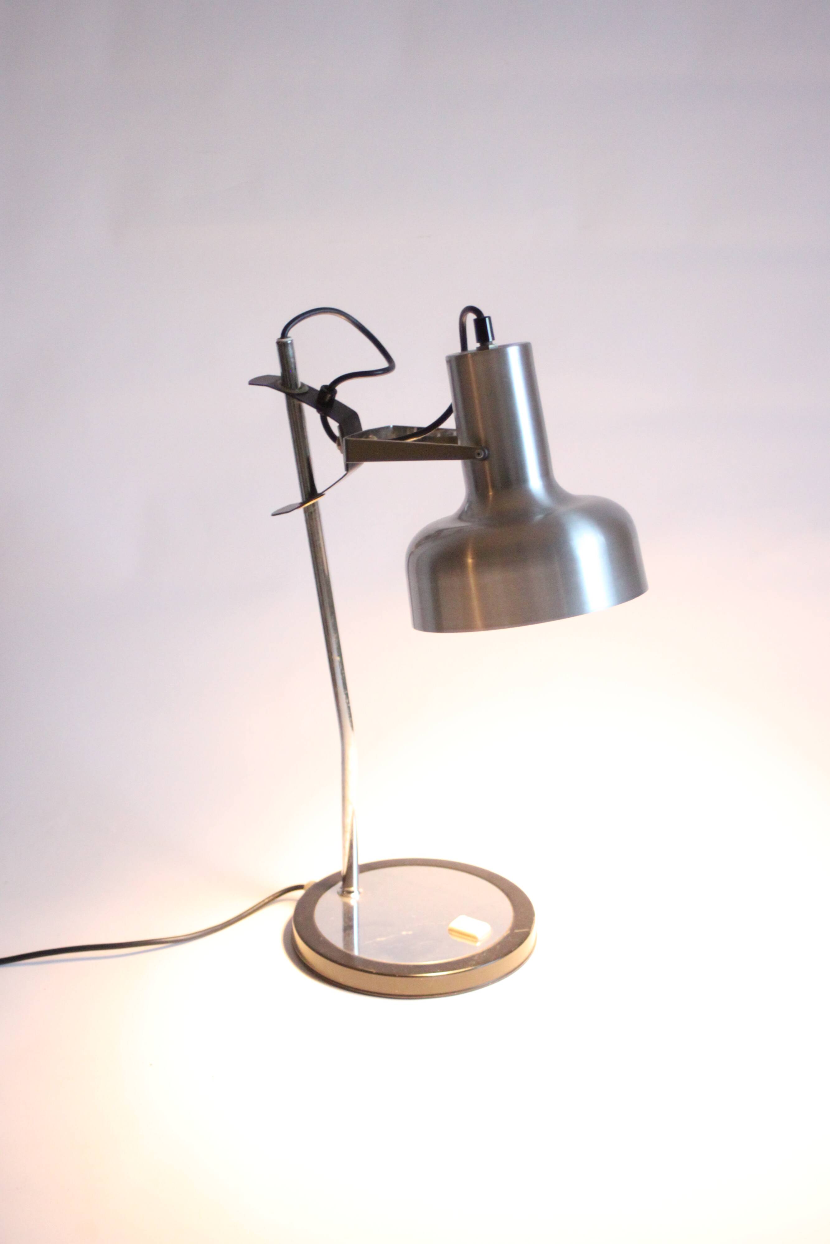 Mid century modern adjustable metal desk lamp, 1960s
