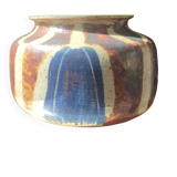 Pyrite Stone Round Vase signed