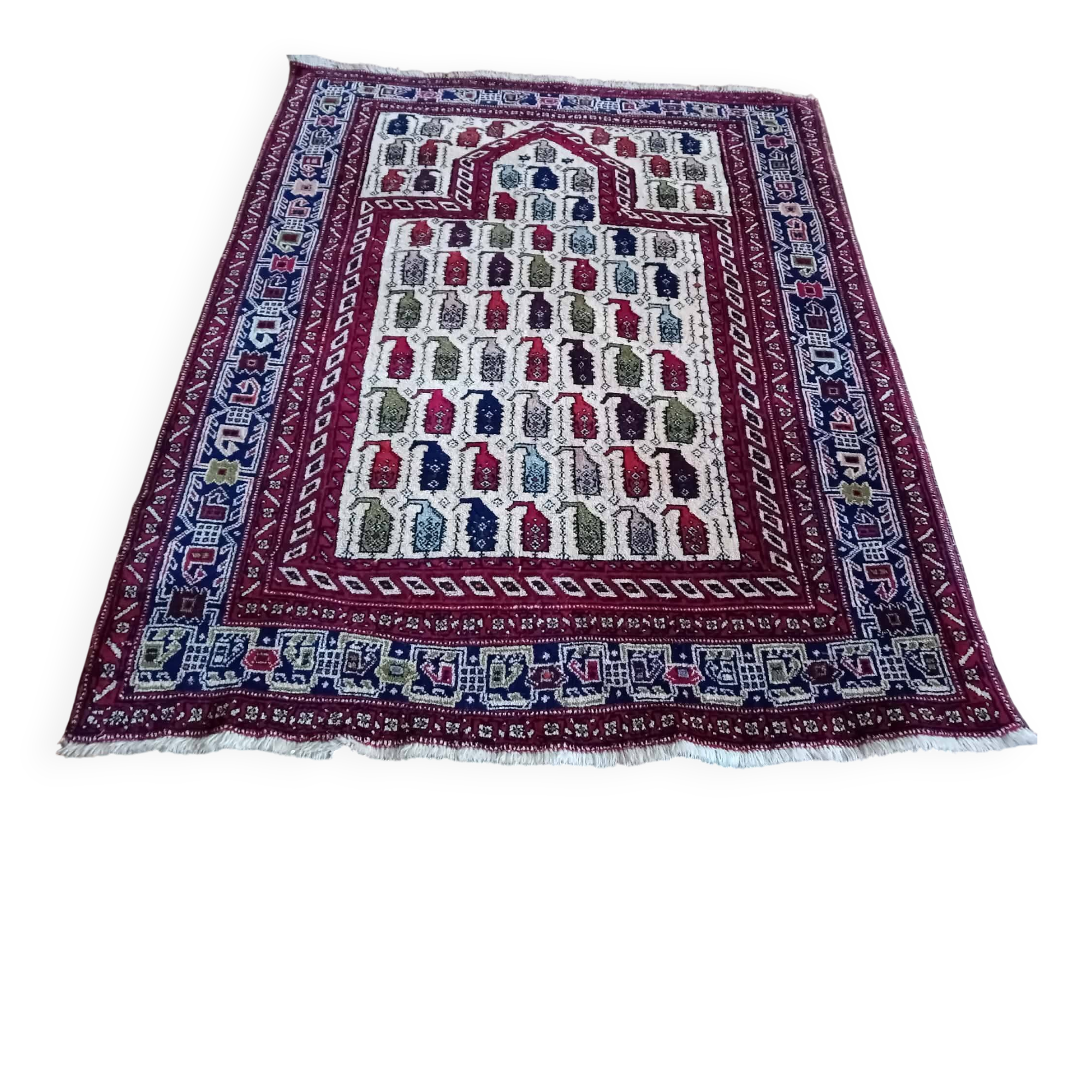 Handmade Afshar Persian Rug 138x112cm