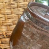 Pot and its lid in glazed stoneware