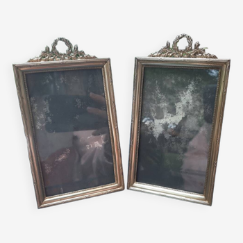 Pair of small copper frames