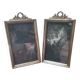 Pair of small copper frames
