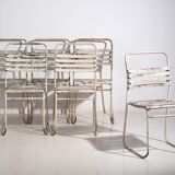 Antique white outdoor chairs (circa 1920). Set of 4