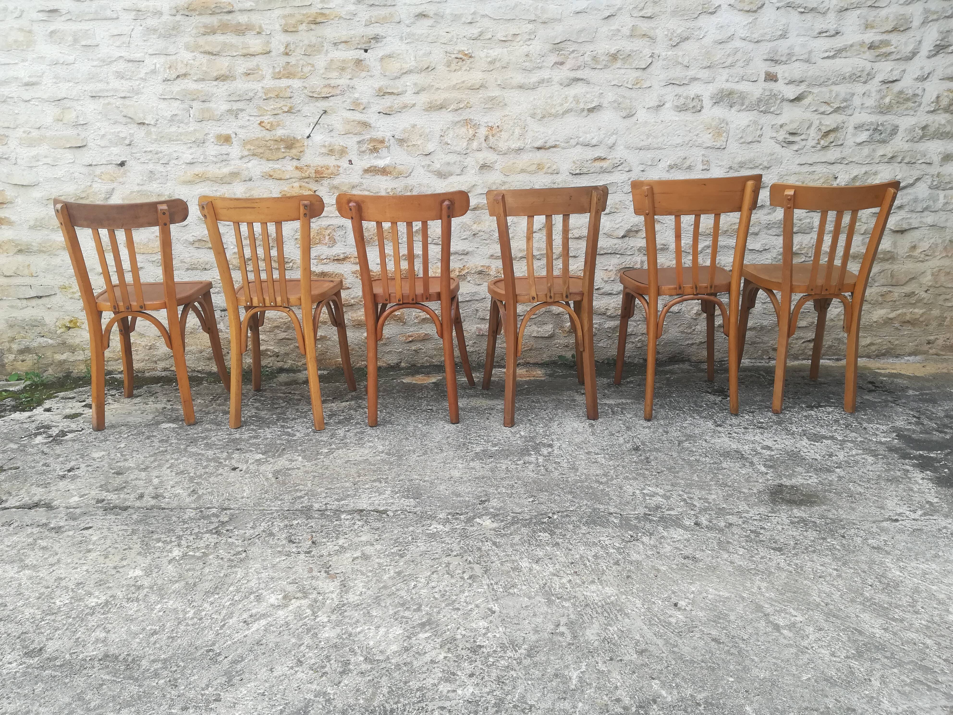 Mismatched bistro chairs