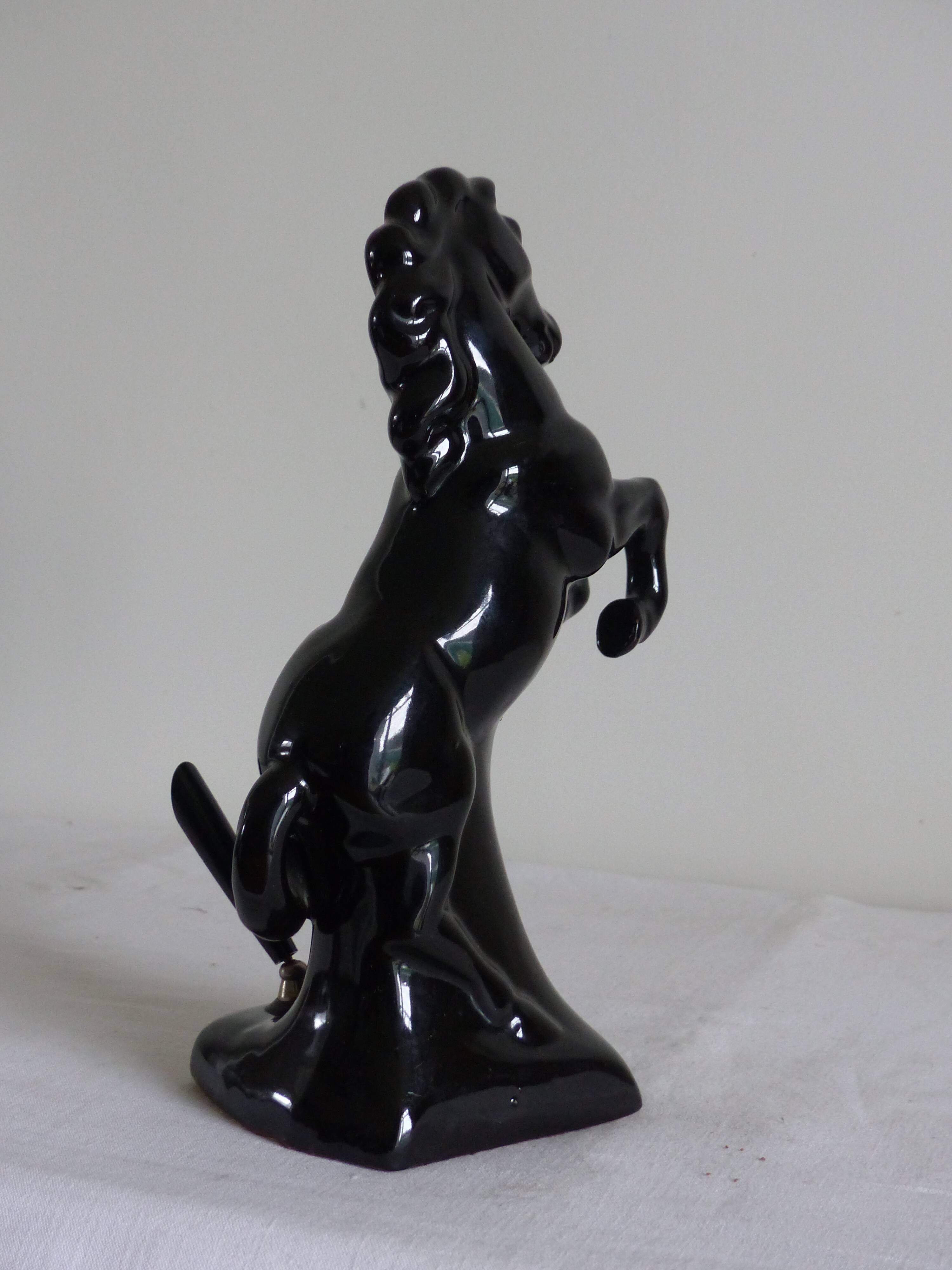 Black ceramic horse