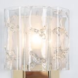 Pair of Brass and Murano Glass Wall Sconces by Doria, Germany, 1960s