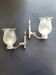 Pair of chrome wall sconces vintage bathroom