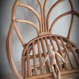 High bar rattan stool