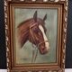 Oil on canvas, alezan horse head