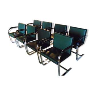 Set of 8 Brno chairs Mies van der Rohe