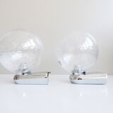 Chrome mirror light with glass ball