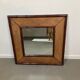 Big faux bamboo and leather mirror