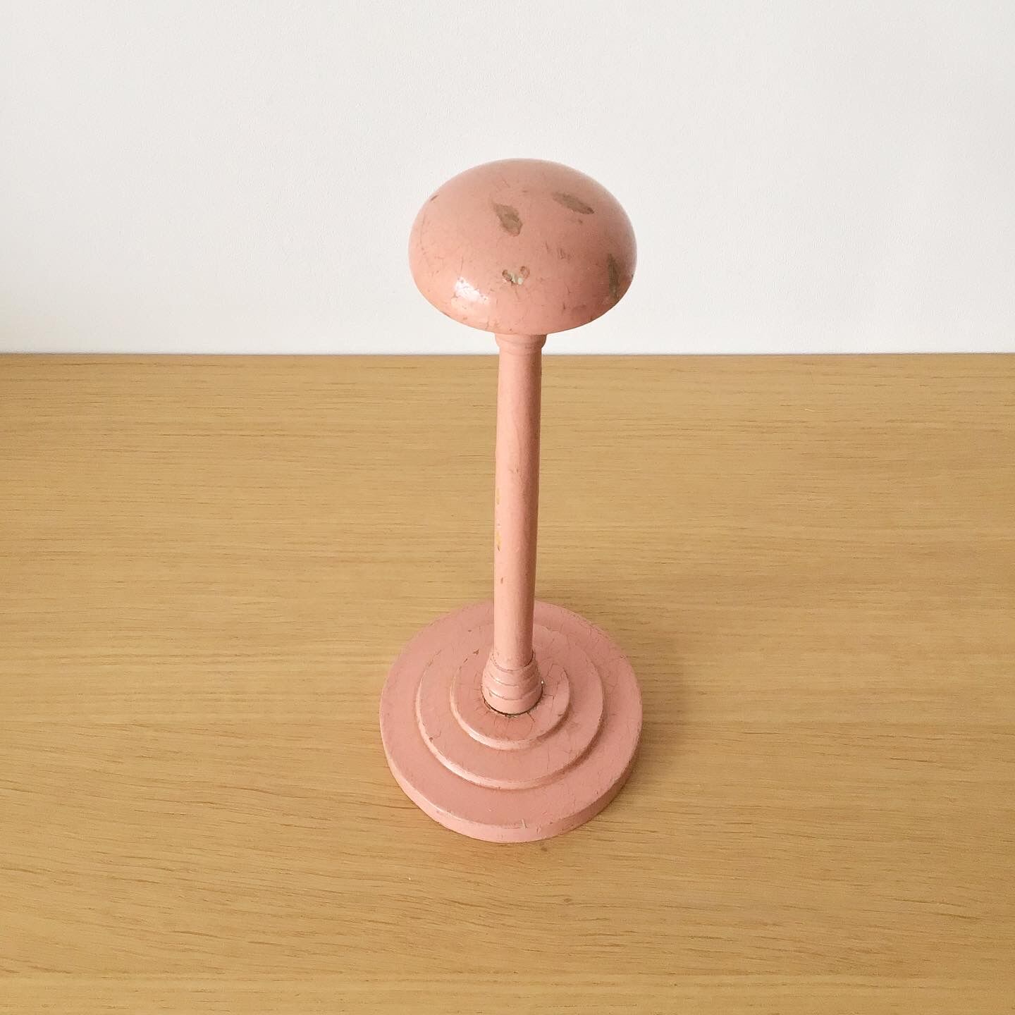 Old vintage wooden hat holder