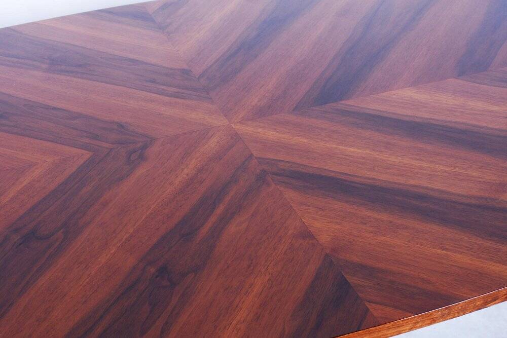 Functionalism Oval Table in Chrome and Walnut from Kovona, Czechia, 1960s