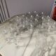 Engraved crystal glass service