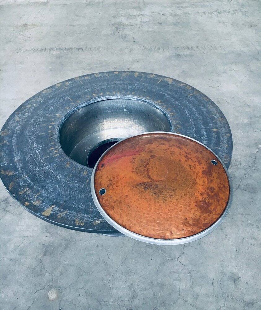 Handmade Folk Art Bar Coffee Table, India, 1970s