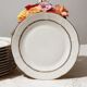 Set of 6 flat plates gilded in porcelain of Châtres sur Cher limoges