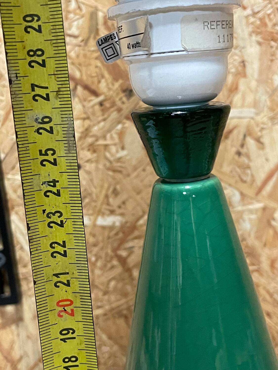 Vintage cracked ceramic Albret lamp bases