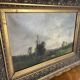 Oil on canvas, landscape by Karl Ben, 19th century.