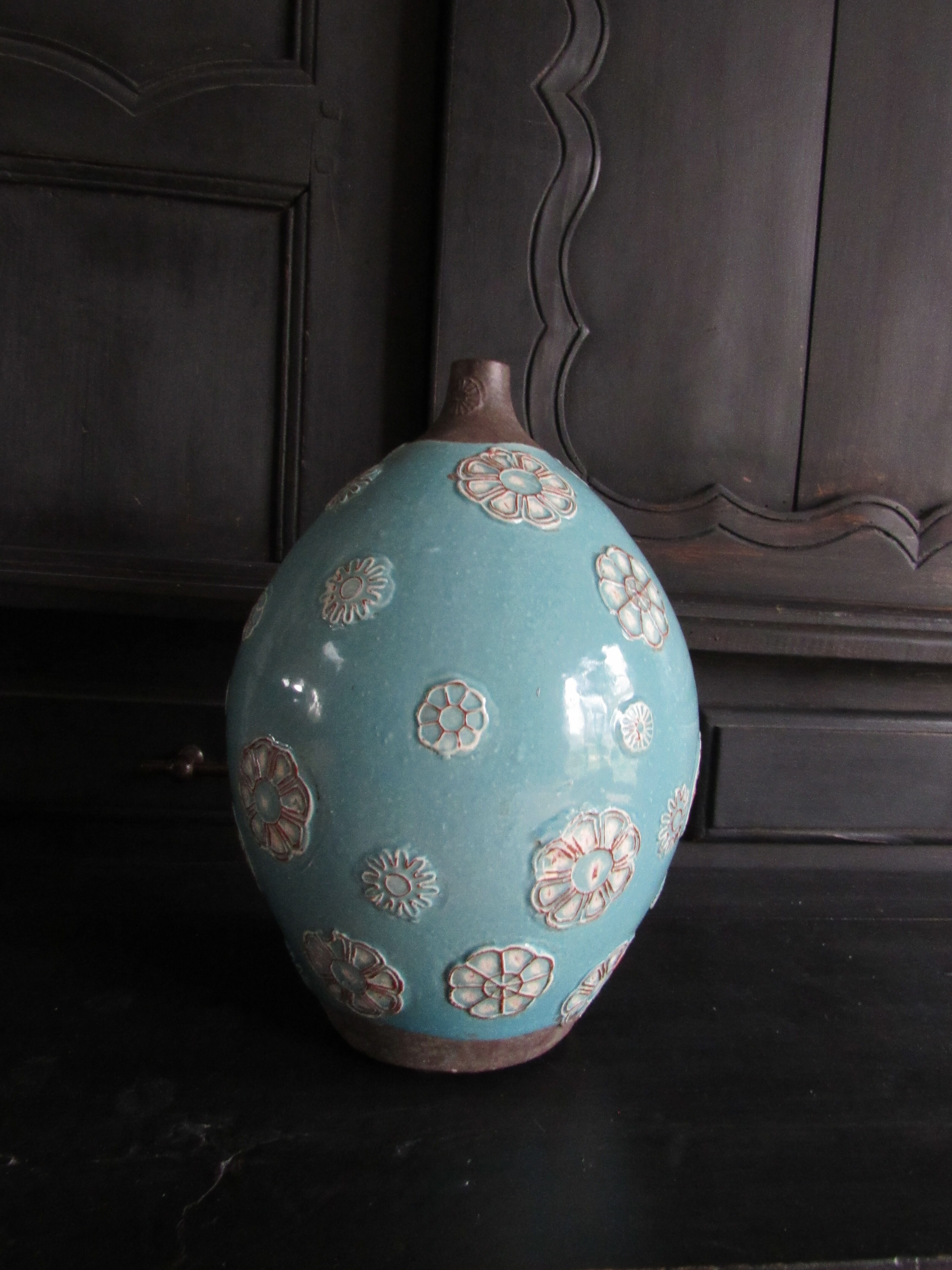 Glazed ceramic vase