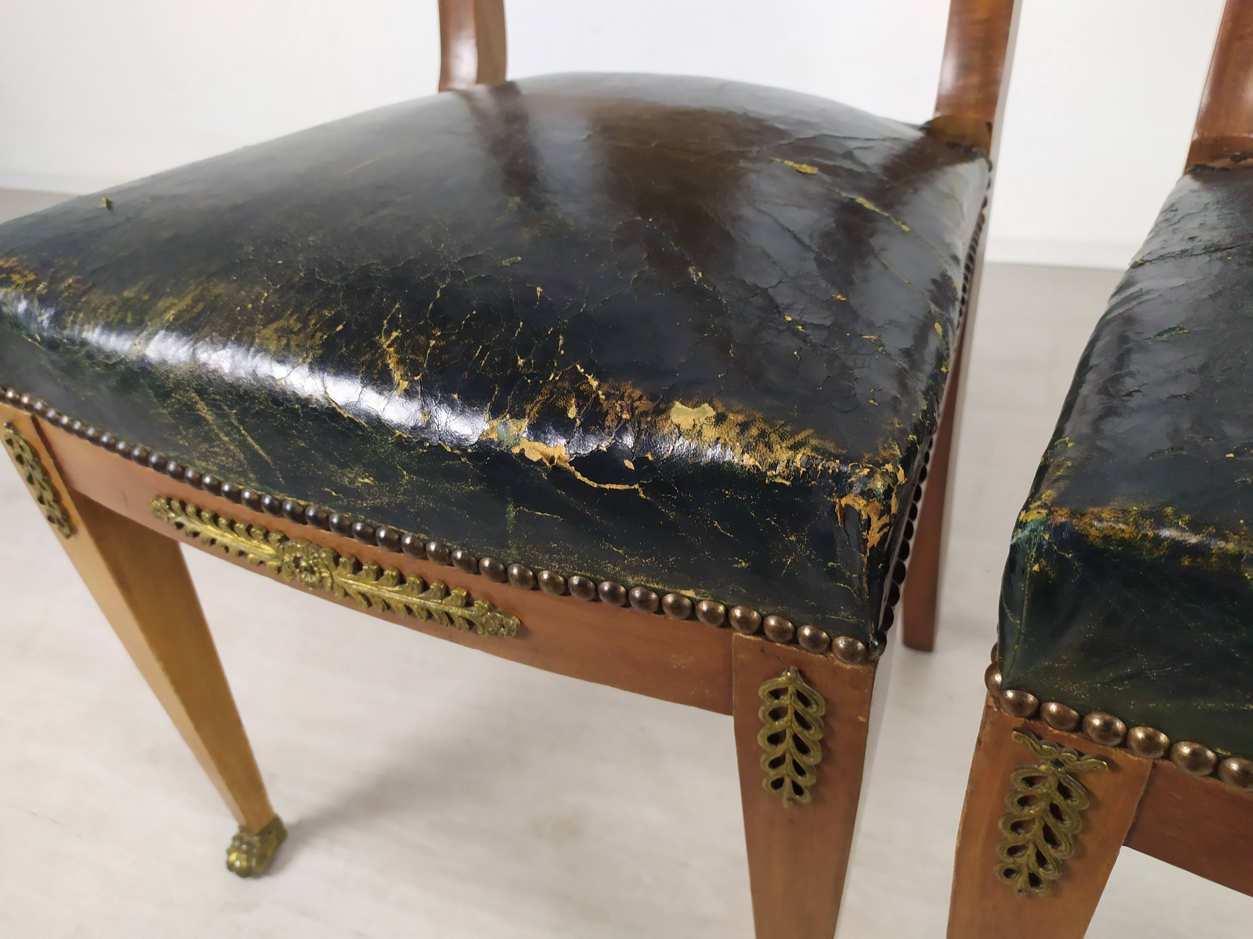 Empire-style desk and chairs