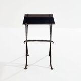 Garouste & Bonetti table d’appoint Isis fer forgé martelé signée 1987