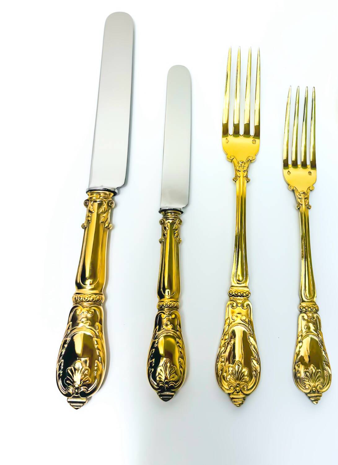 Prestige case for Odiot cutlery, solid silver and gold