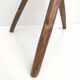Brutalist tripod farm stool solid wood