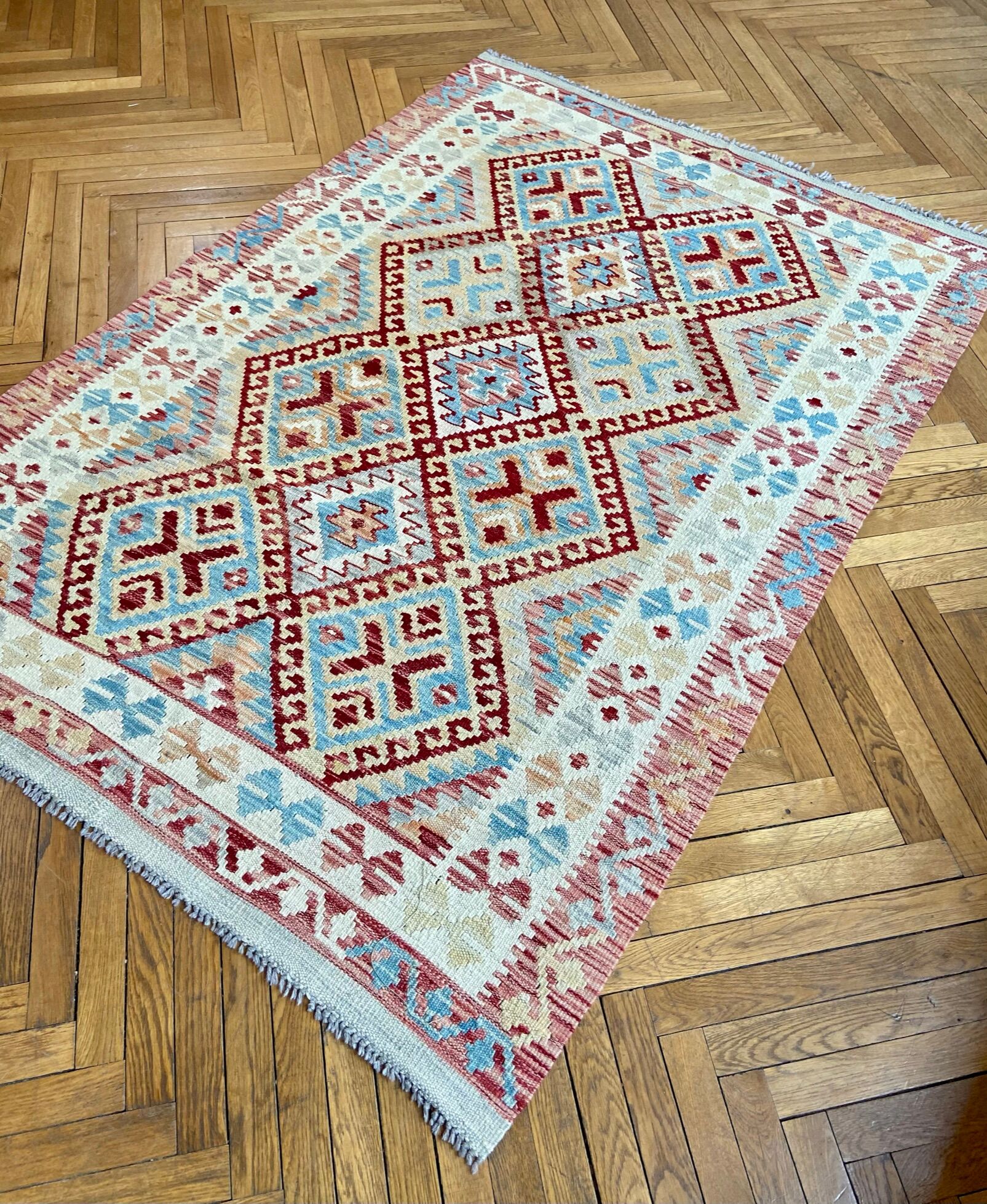 Tapis kilim multicolore 177 x 121 cm