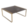 Vintage 1960s italian design brass and glass coffee table