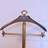 Retro night valet in brass and wood in Neoclassical style
