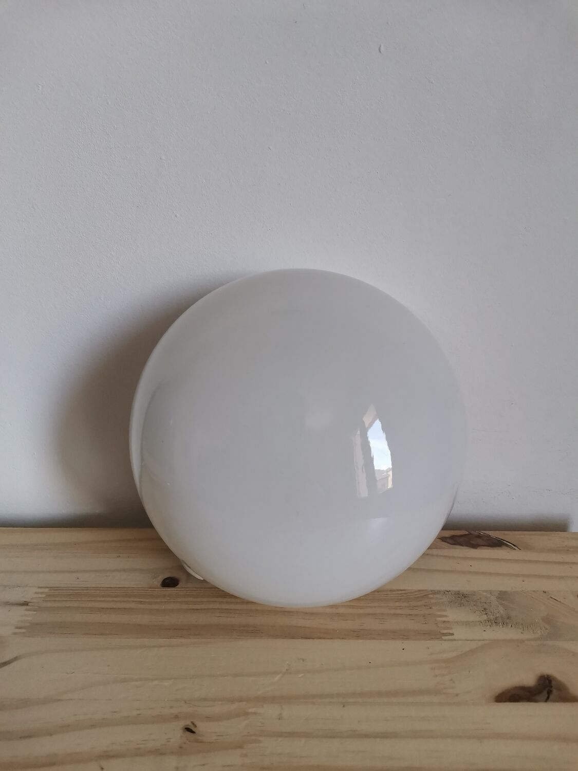 Ceiling lamp white opaline globe vintage