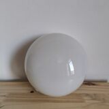 Ceiling lamp white opaline globe vintage