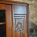 Solid oak display cabinet – Art Deco style – 1920s – Modular shelves