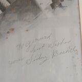 Drawing by Gérard Moreau signed by Sidney Bechet