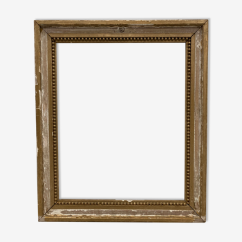 Gilded patinated frame and wood