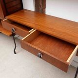 Vintage modular teak office bookcase