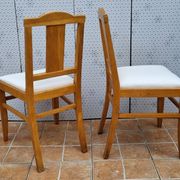 Set of 6 oak chairs, refurbished, Art Deco style, vintage, France