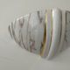 Pair of vintage marbled and gilded porcelain sconces, France 1970