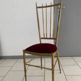 Vintage Chiavari Velvet Chair Circa 1960 Italy