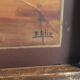 Service tray paint under glass signed P.Alix