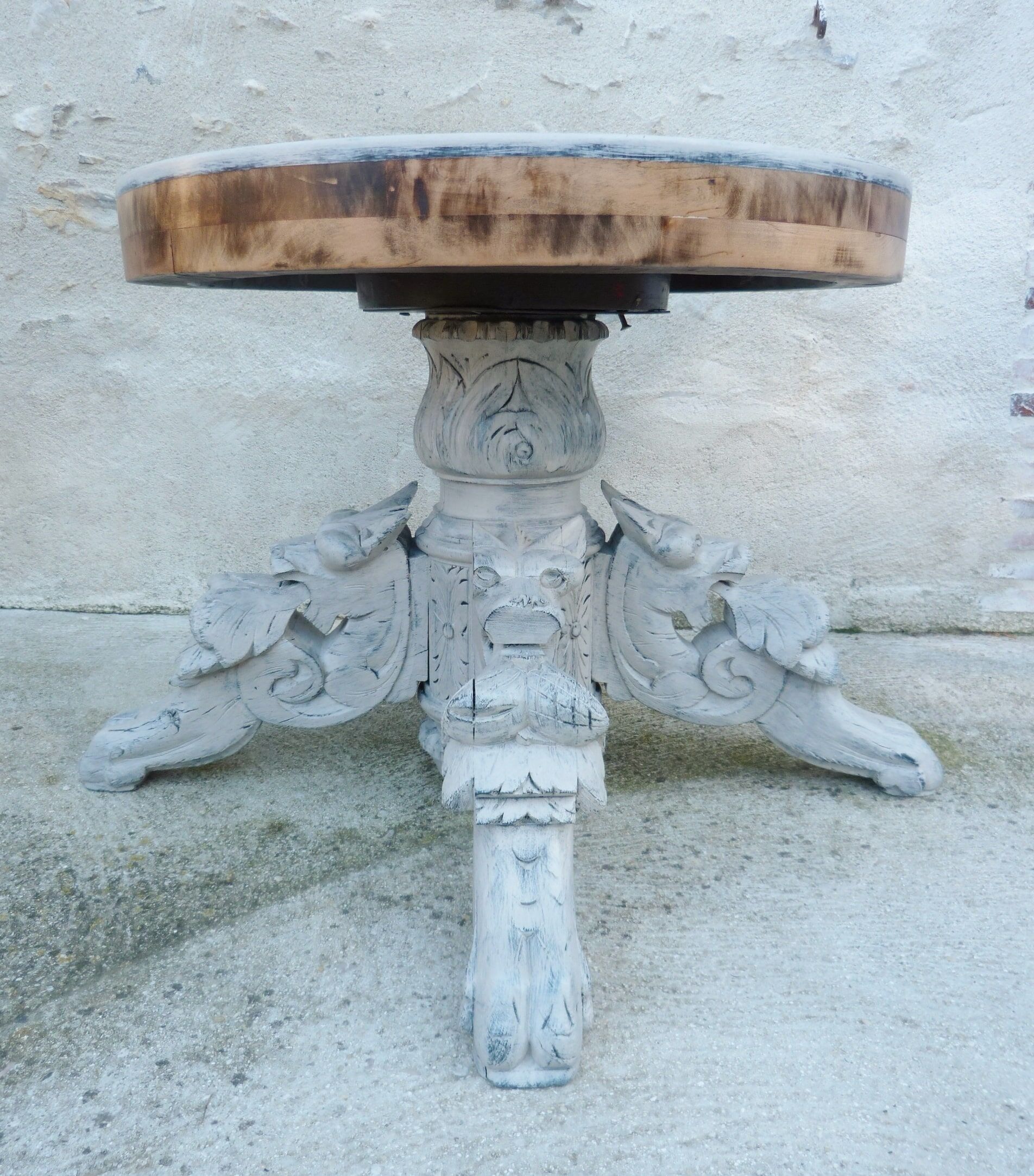 Patinated coffee table