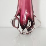 Vase Murano splash pink glass