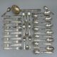 MENAGERE IN SILVER METAL DIXI 36 PIECES ART DECO LADLE SPOONFULS BOX