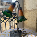 Antique table lamp Water lily