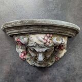 Old and original half-moon console head of Bacchus plaster/resin year 50 TBE