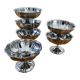 Vintage stainless steel ice cream bowls in a set of 6.