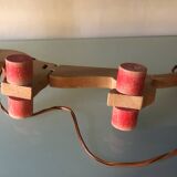 Wooden pull-along dog toy