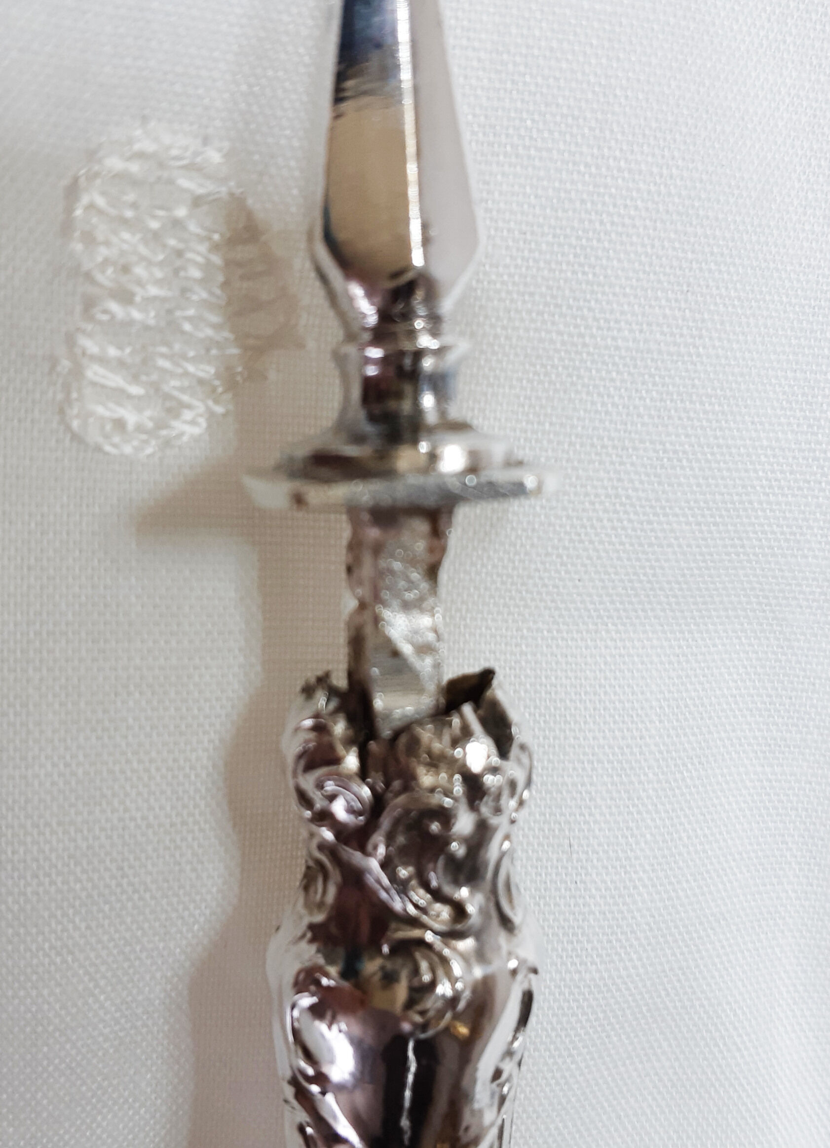 Silver fishshovel filled, antique French