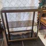Console design en verre fumé vintage